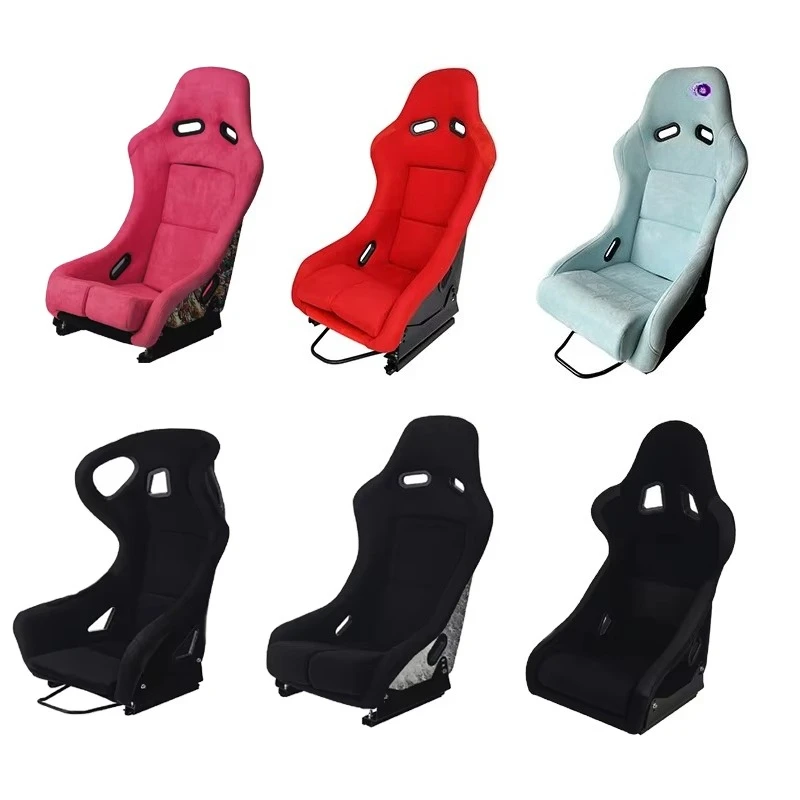 Bucket seats, carbon fiber glass simulators, GM fleece racing seats