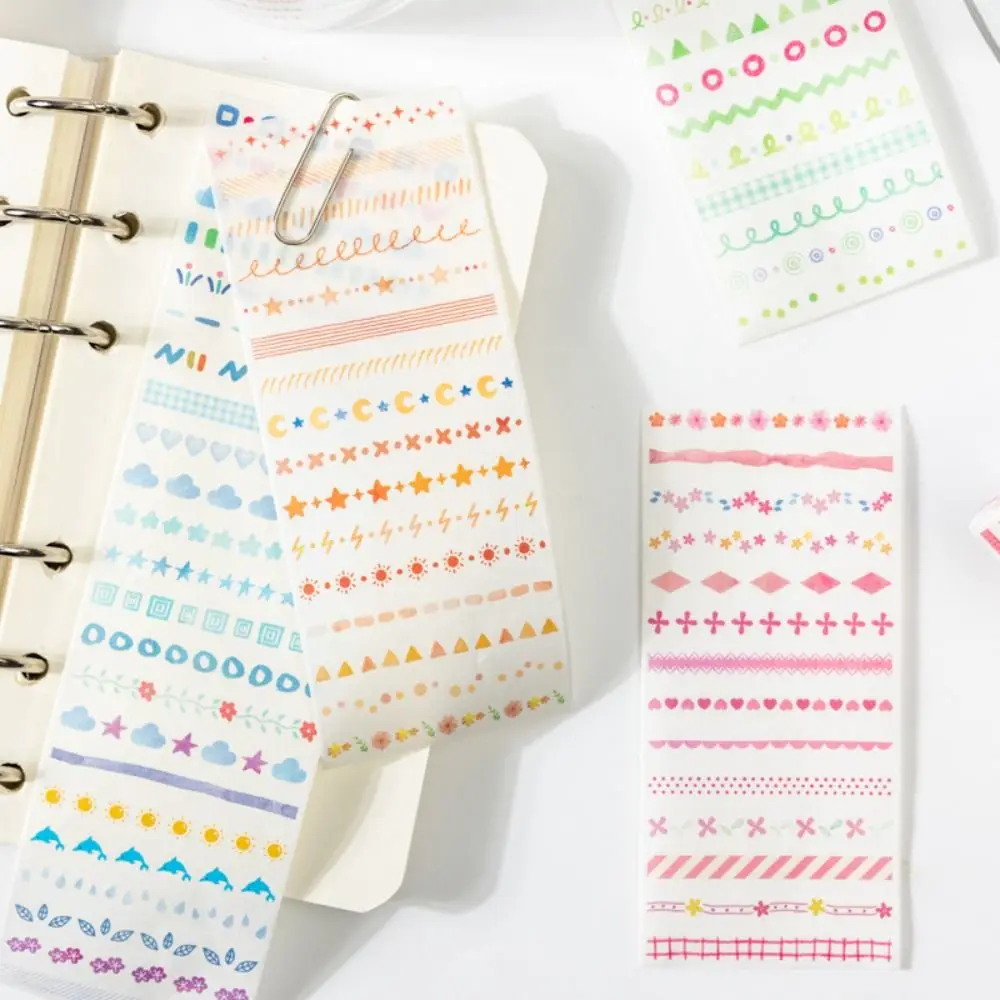 クリエイティブキャプチャレインボーシリーズダイカットテープカラフルな DIY ステッカーテープギフトスクラップブッキングステッカー学校文具