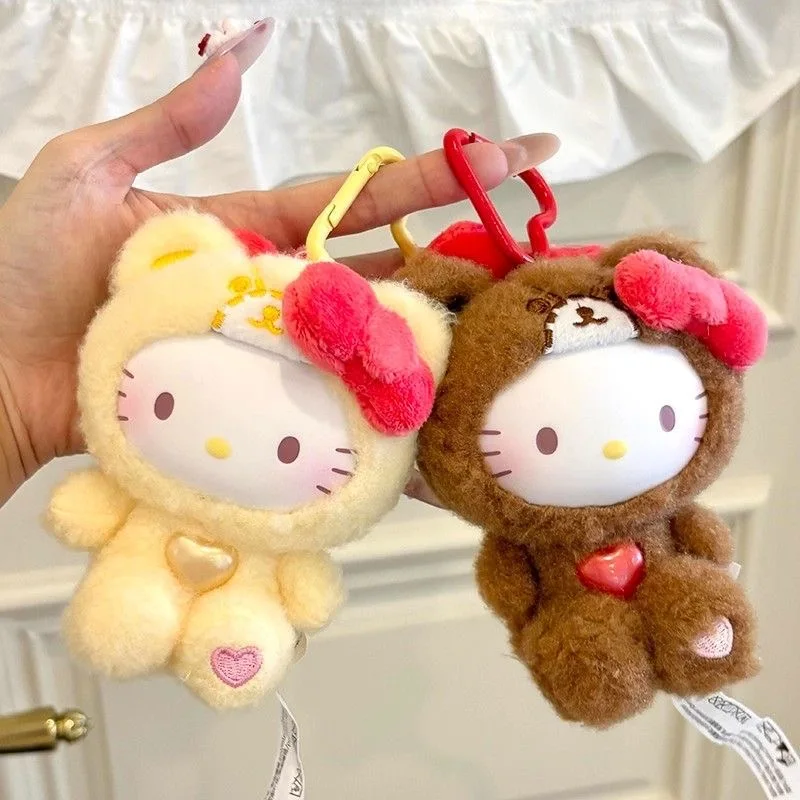 حقيقي جديد Hellokitty تيدي بيجامة سلسلة صندوق أعمى أفخم قلادة المفاتيح الفينيل الشكل لعبة هدية عيد ميلاد للأطفال هالوين #2