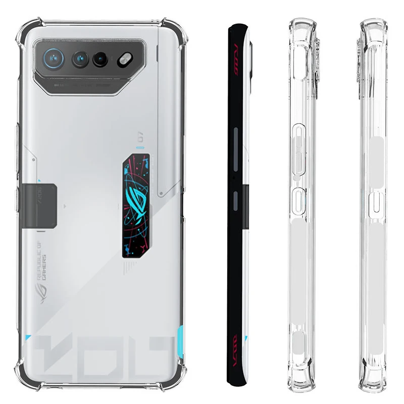 Air Cushion Shockproof Case for Asus Rog Phone 7 Ultimate 5G Airbag Clear Silicone TPU Back Cover for Asus ROG Phone 7 Ultimate