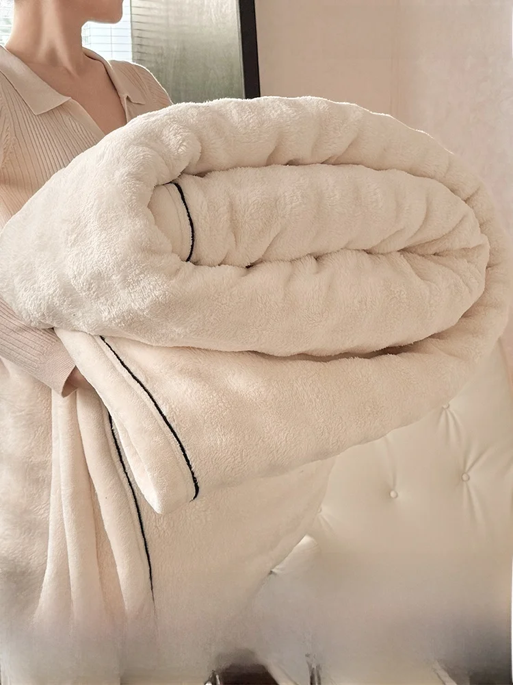 

Thiened Rabbit Fur Blanket Coral Velvet Office Sofa Cover Blanket Warm Modern Simple Sle All Season Universal Polyester F...