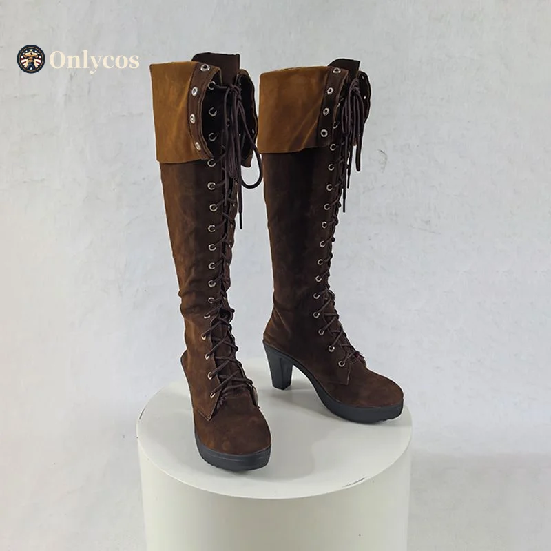 รองเท้าแฟนซีสำหรับคอสเพลย์ตัวละครหญิงจากเกม Devil Cry 4 สำหรับงานปาร์ตี้ฮาโลวีน อุปกรณ์เสริมจาก Onlycos