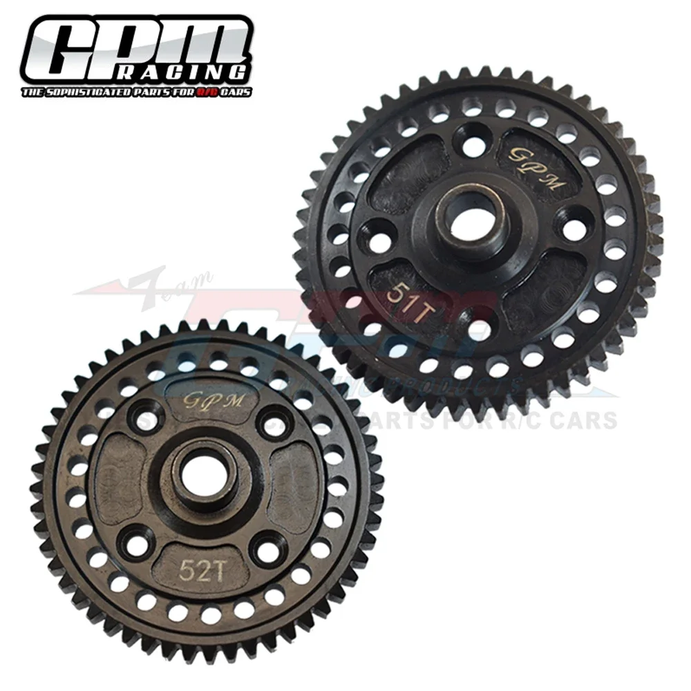 GPM معدن الصلب 51T 52T حفز والعتاد محرك والعتاد أسنان كبيرة 9652 ل Traxxas 1/8 زلاجة شاحنة كبيرة 95076-4 RC ترقية أجزاء السيارة