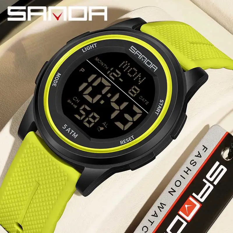 

SANDA Brand Outdoor Sport Men Electronic Watch Alarm Clock Chrono Waterproof LED Digital Chronograph Multifunction Men's Watches