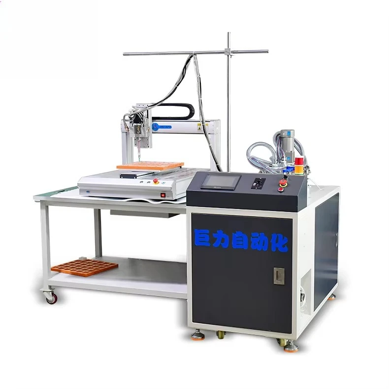 Two Component Dispenser Polyurethane Epoxy  Glue Large Capacity Deep Glue Filling Machine Automatic Pvc Label Making Machine