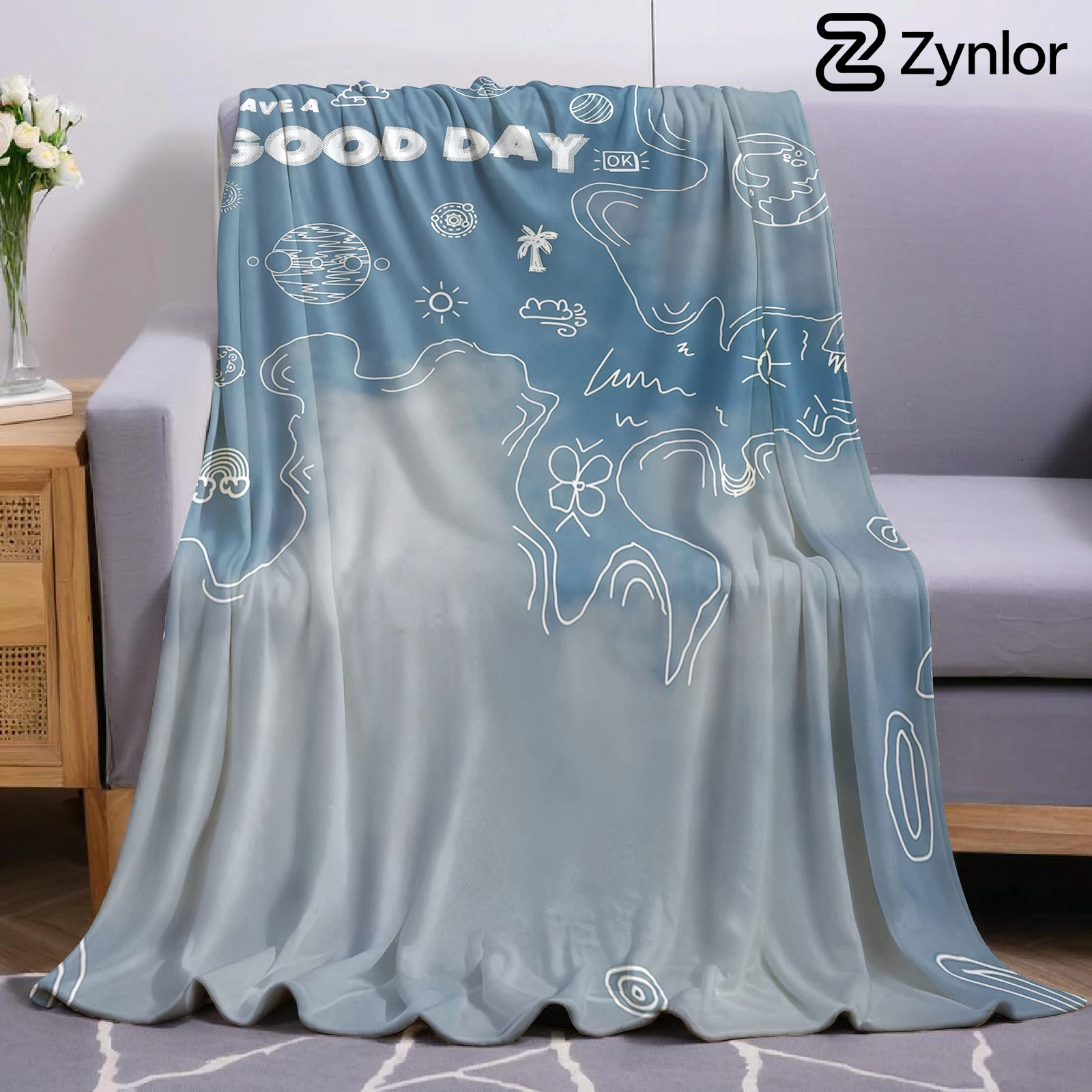 Cute Space and Planet Ultra Soft Sherpa Fleece Blanket Fluffy Warm Halloween Cozy Throw for Sofa Couch Bedroom Gift All season