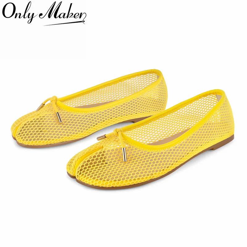 onlymaker-women-red-mesh-hollow-split-toe-flats-ballet-strap-retro-comfortable-elegant-plus-size-casual-daily-flats