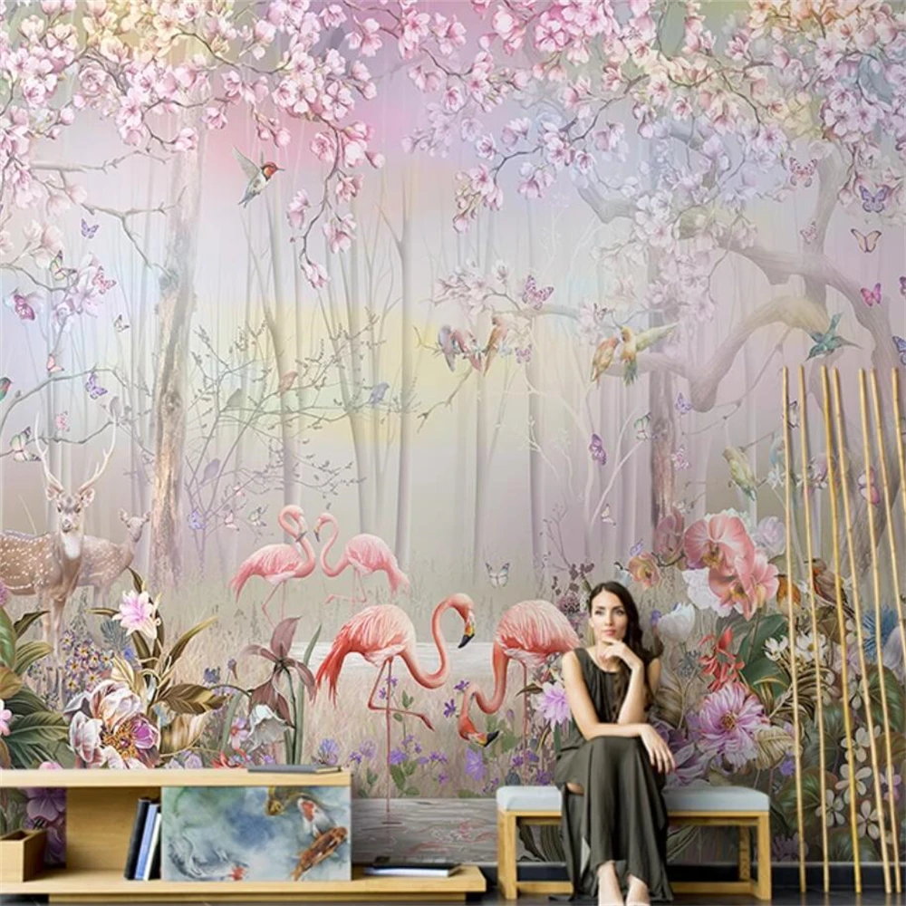 

Custom papel pintado Forest photo wallpaper for living room background Stickers wall paper papel de parede 3d Home Decoration