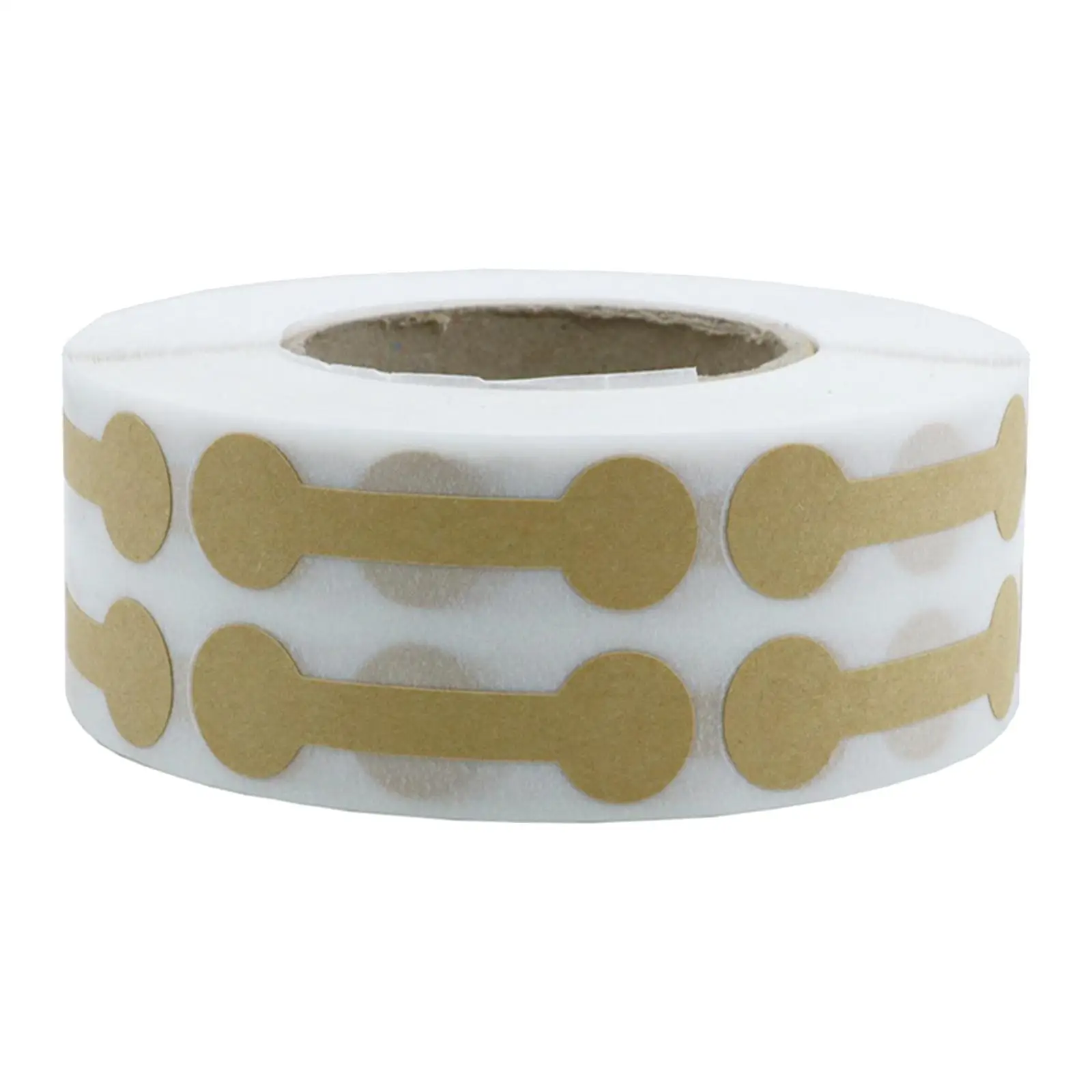 500x Jewelry Price Tag Stickers Short Dumbbell Kraft Labels Stickers for Rings Bracelet Jewelry Shops Identification Stickers