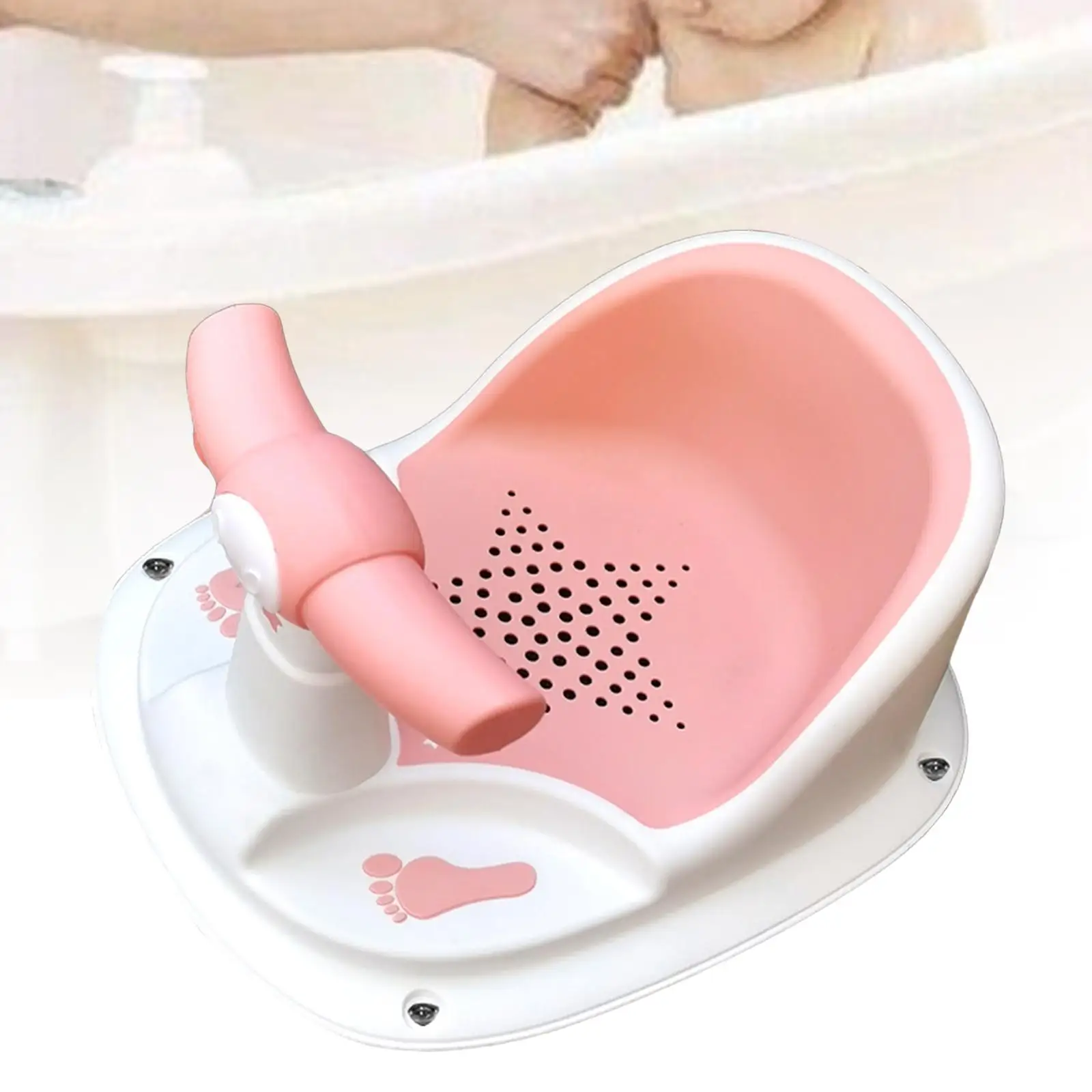 Bathtub Seat, Non Slip Bath Tub Seat, Portable Bath Chair Backrest, Suction Cup Bath Seat for Baby Shower, Newborn view 5