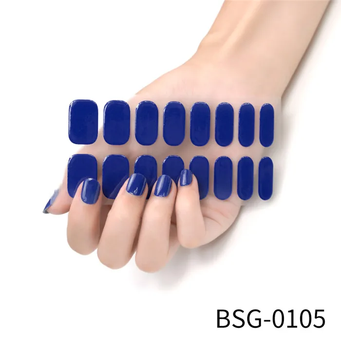 16 Stuks Semi-Geharde Gel Nagels Sticker Manicure Decor Uv Led Lamp Nodig Langdurige Volledige Dekking Nail Art Decoraties