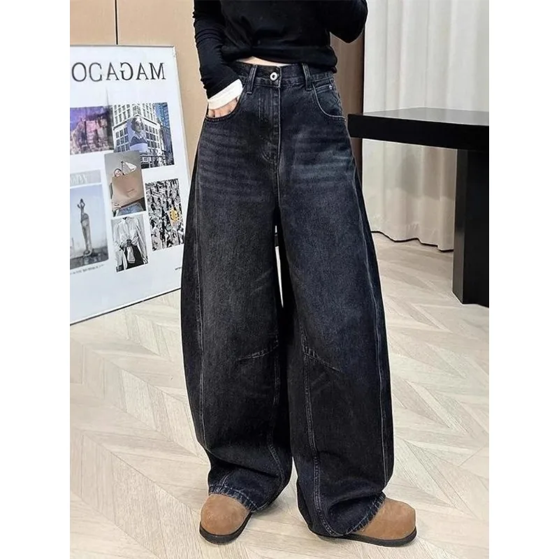 

Side Pressure Line Baggy Jeans Women Summer Cool Girl Fashion Style Street Pants Bottoms Female High Waist Vibe Regular Trousers