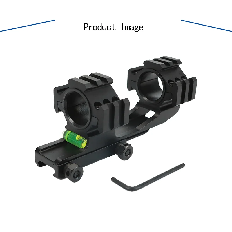 M4 M16 integrated pipe clamp bracket, 20mm Weaver Picatini guide rail mounting ring, bubble level, 25.4/30MM sight mounting base