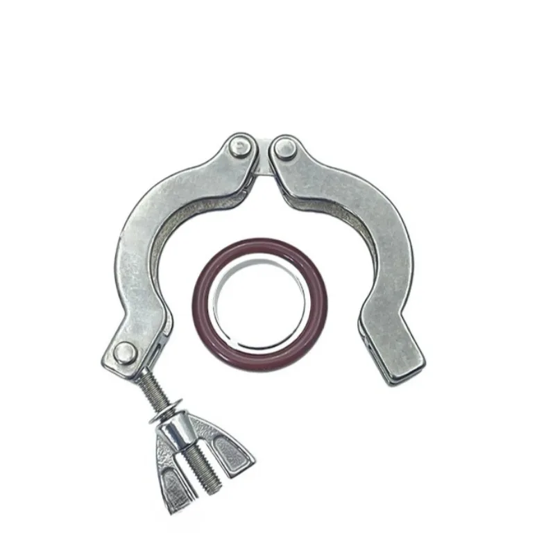 Guan Kf 10 16 25 40 50 63 80 100 Vacuum Clamp 304 Stainless Steel Sanitarry Pipe Fitting Quick Installation Bracket Sealing Ring