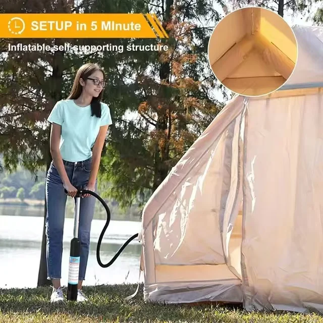 Inflatable Camping Tent Outdoor waterproof oxford large cabin house tent luxury glamping air tent