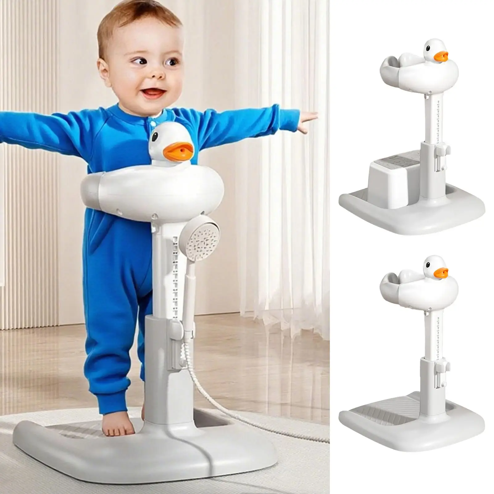 

Baby Shower Stand Nursery Bath Stand Adjustable Height Standing Support Portable Shower Device for Kids Boys Girls Enhanced