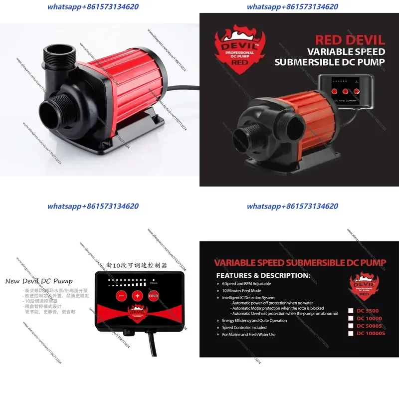 Bestselling  1pcs Red Devil Variable Frequency Water Pump for Marine Sources 10 Speed Adjustable with Controller 10 Minutes