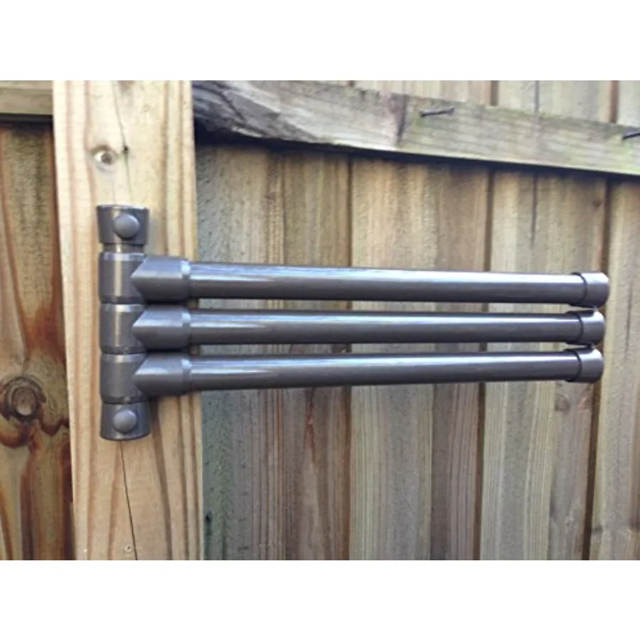 

Patio Towel Holder Rack Wall-Mount 3 Bar Metallic Bronze