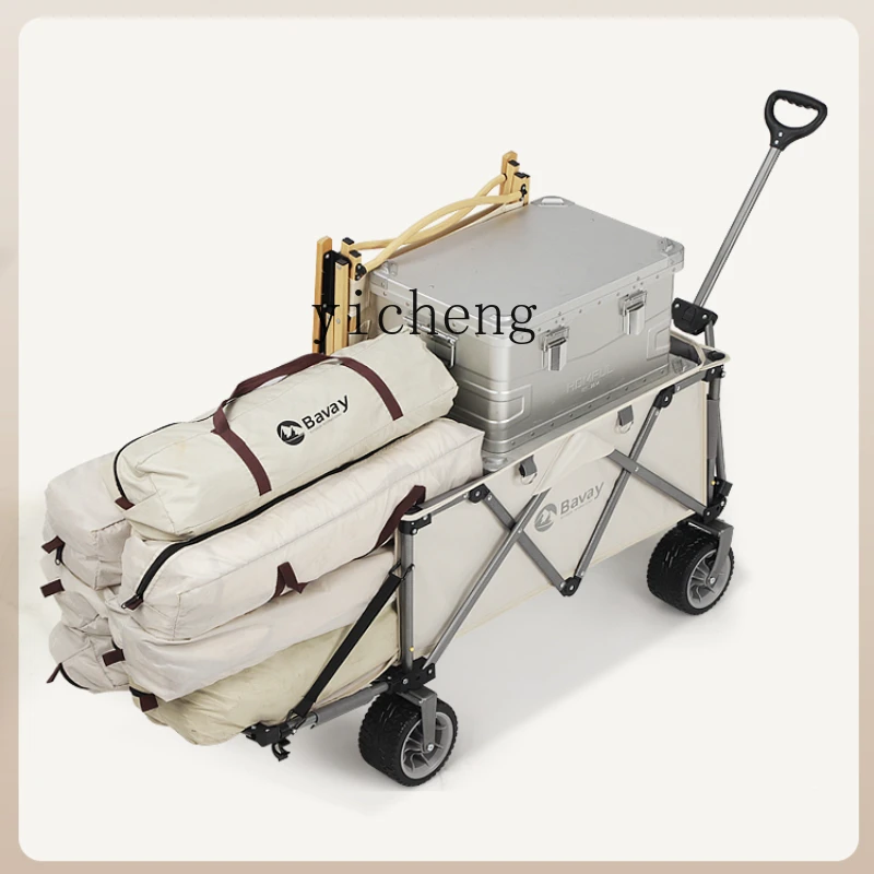 Xl Outdoor Camping Trolley Hand Buggy Picnic Folding Camping Trailer Children Reclining