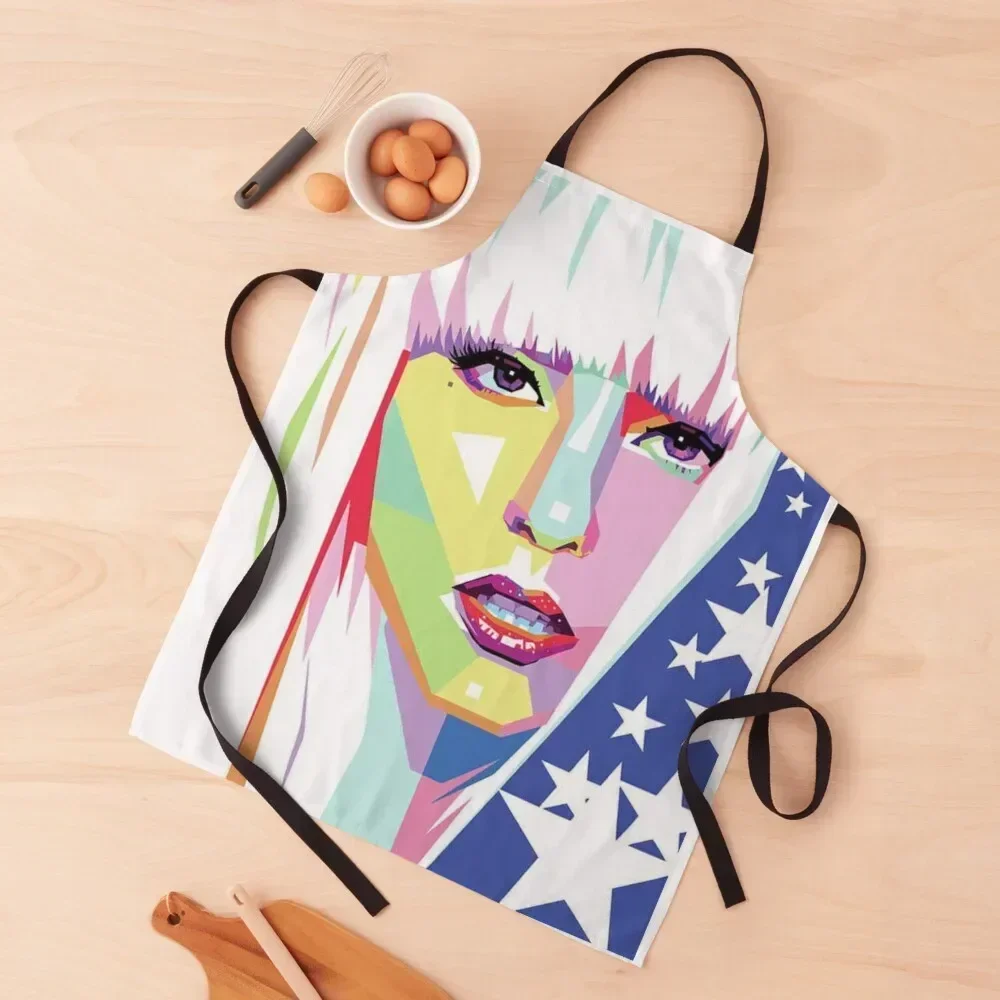 

lady gaga logo Apron For Women Costume Waiter Hairdresser Customizable Woman Apron