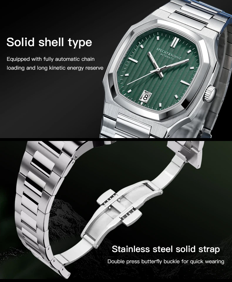 Specht&Sohne New Creative 38MM Mechanical Watch For Men NH35 Movt Luminous AR Sapphire Crystal Stainless Steel Relogio Masculino