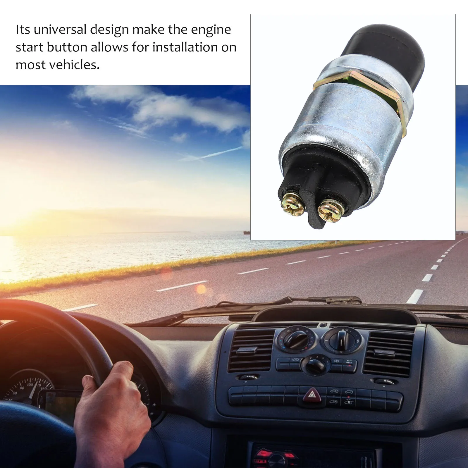 

2pcs Waterproof Button Car Engine Ignition Switch For Momentary Start Auto Truck Replacement Durable Rust-Resistant