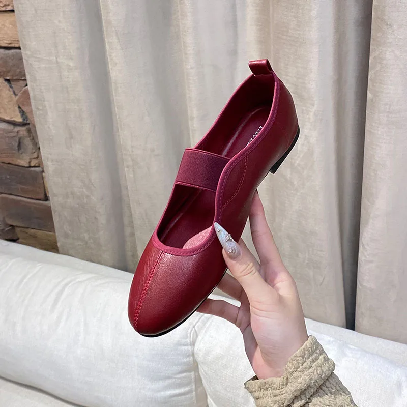 

Туфли большого размера 43, модные женские туфли Мэри Джейн на плоской подошве в стиле Лолиты, женская обувь на мелкой подошве с круглым носком, женские туфли на плоской подошве