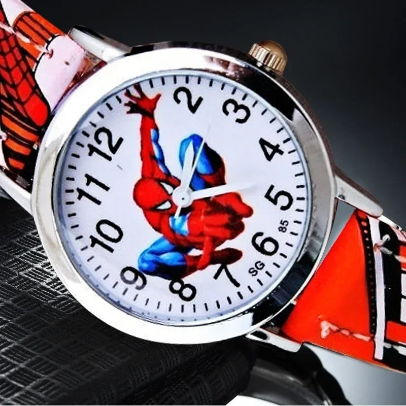 Kids Watch Spiderman Watch Children Men Waterproof Kid Watches Leather Quartz Wristwatch Men Boy Girl Gift Reloj Montre Relogio