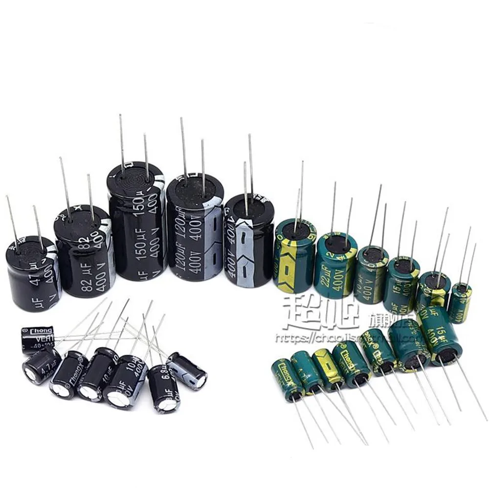 2-50PCS  Electrolytic Capacitance  400V 1/2.2/3.3/4.7/6.8/10/12/15/22uF 33/47/68/82/100/120/150uF