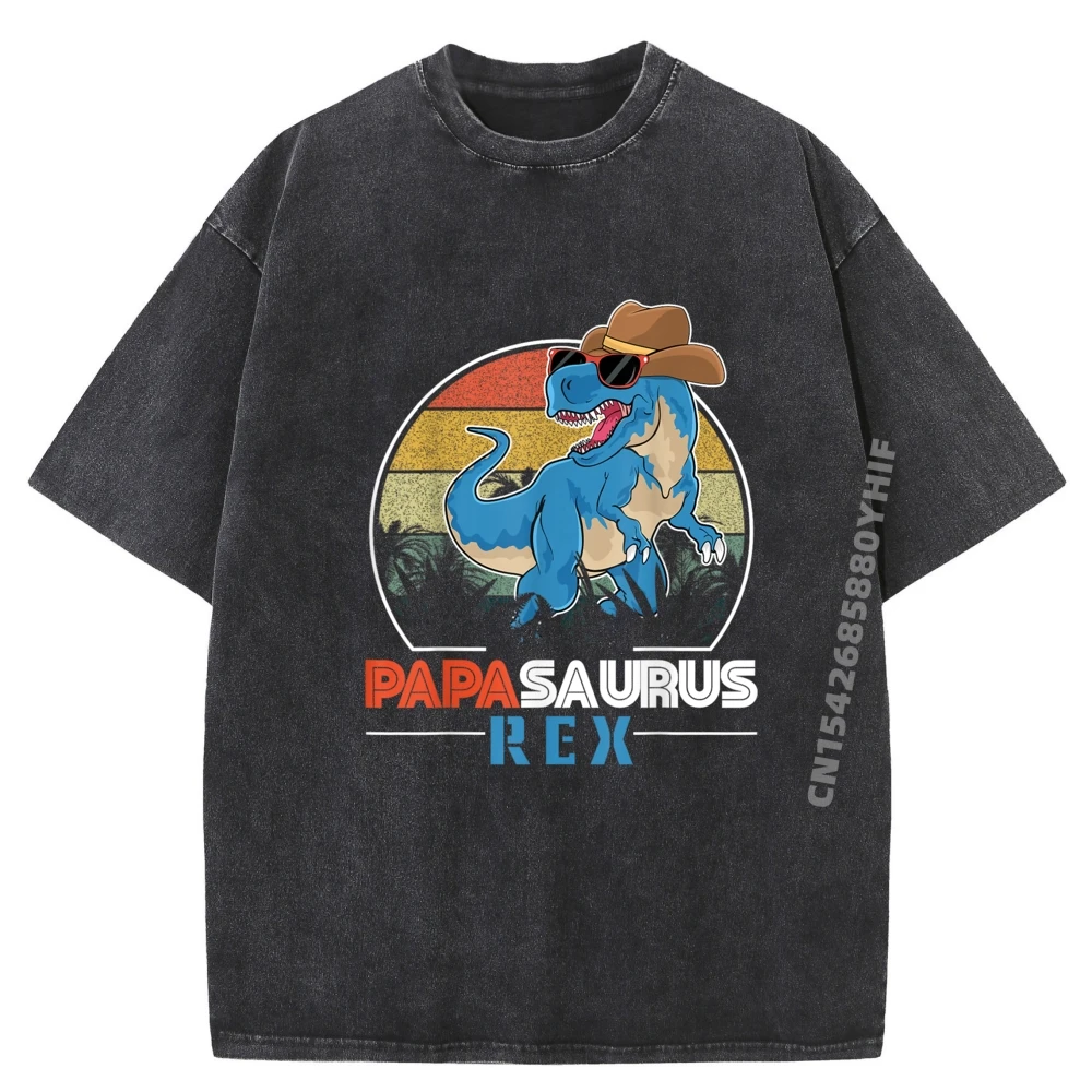 

Papasaurus Rex динозавр папа отец папа день отца графические футболки мужская одежда мужские винтажные потертые футболки Harajuku