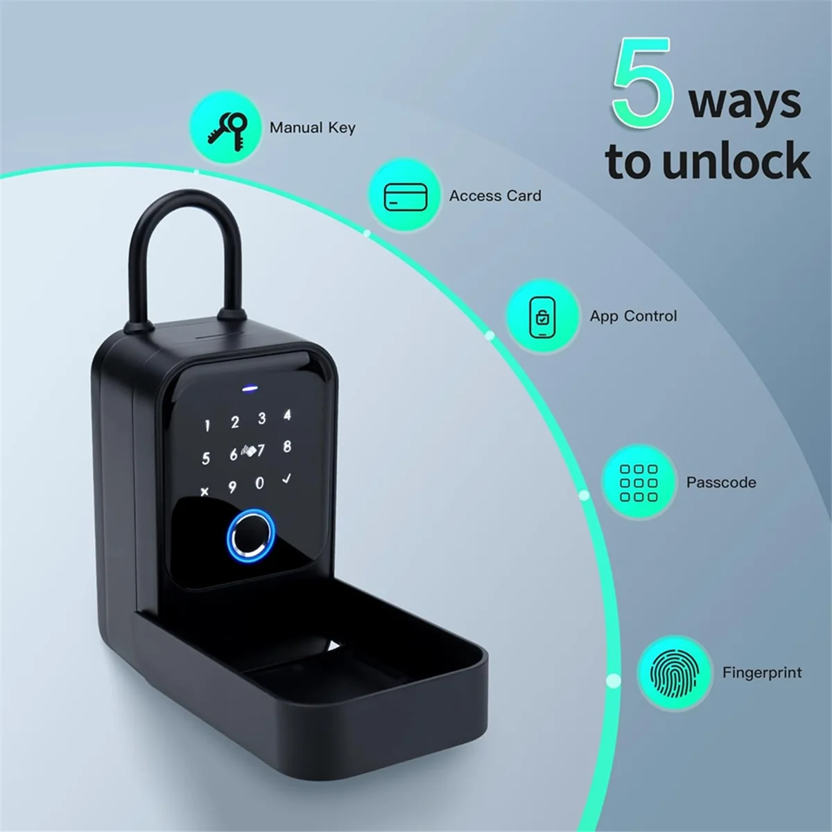 

ELBA_Smart Key Lock Box, Bluetooth Lock Box с отпечатком пальца и паролем