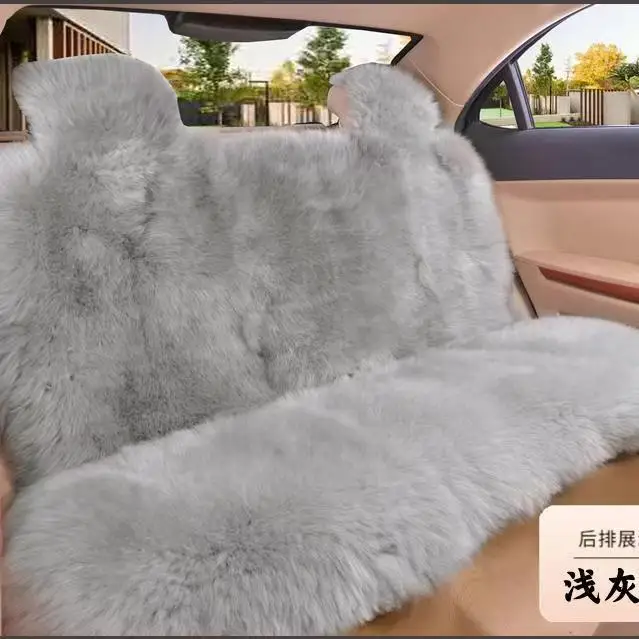 Pokrowiec na fotel samochodowy Faux Fur Ciepły pokrowiec na fotel samochodowy Faux Plush Black Cute Fundas Coche Asiento Uniwersalne akcesoria dekoracyjne — zdjęcie 7
