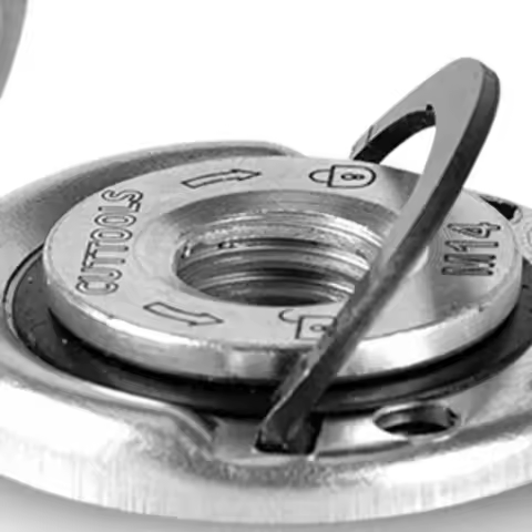 1Pc M14 Thread Angle Grinder Self-Locking Pressing Plate Angle Grinder Pressing Plate Quick Release Flange Nut Power Chuck Tools