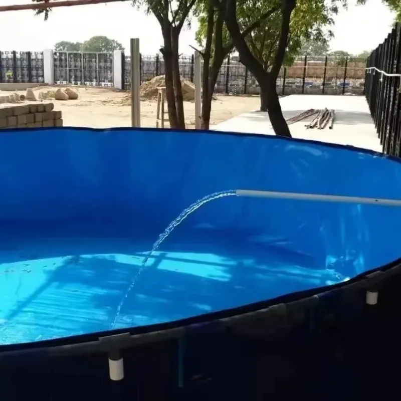 Aquaculture Big Biofloc Fish Tank Suppliers PVC Tarpaulin Round Fish Farming Tank Shrimp Pond