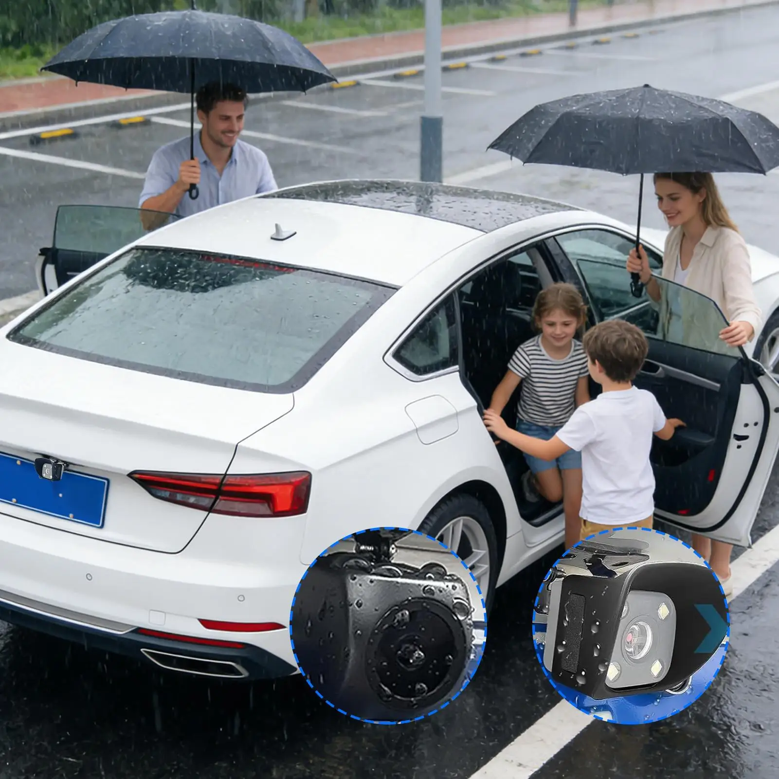 Rear View Backup Camera Cover Universal Portable Silicone Shield Automobile Rain Accessories For Driver Truck RV Vehicle