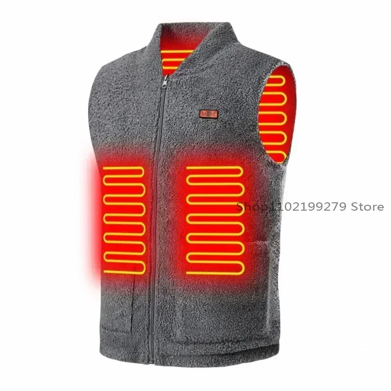 2025 Winter USB Heated Vest 3speed Adjustable Temperature Self-heating Vest Washable Sleeveless Heating Jacket for Outdoor Sport