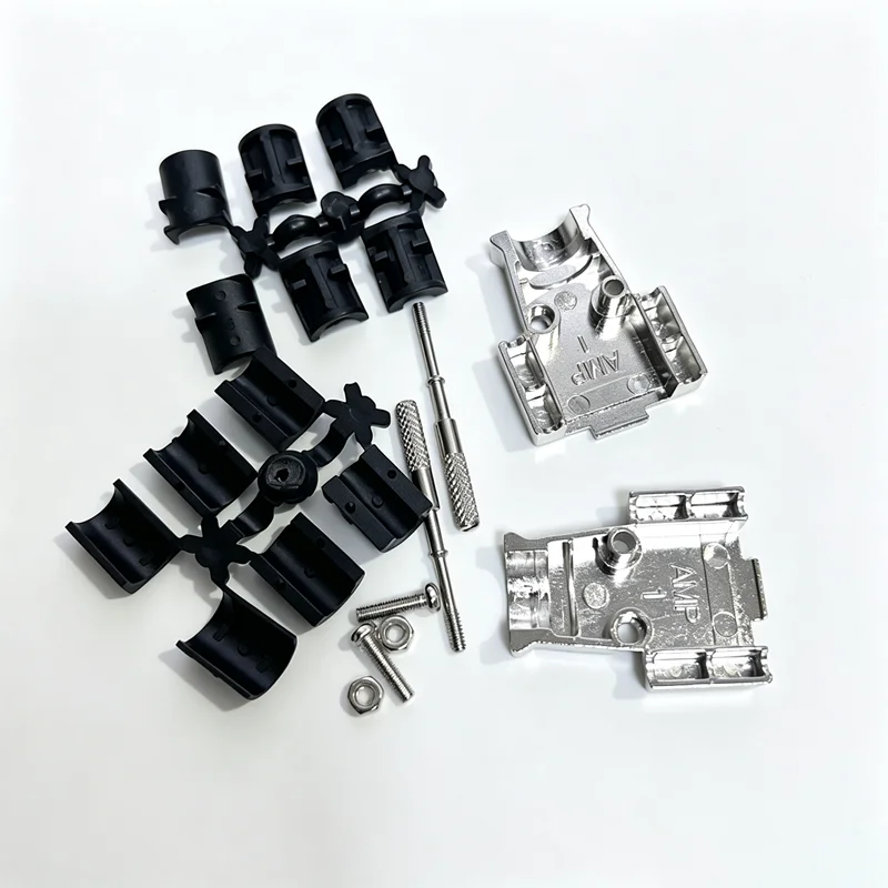 DB9 Shell Socket Metal Shell Kit with Tail Sleeves RS232 9 Pin Serial Connector RS485 RS422 COM D-SUB9 Adapters
