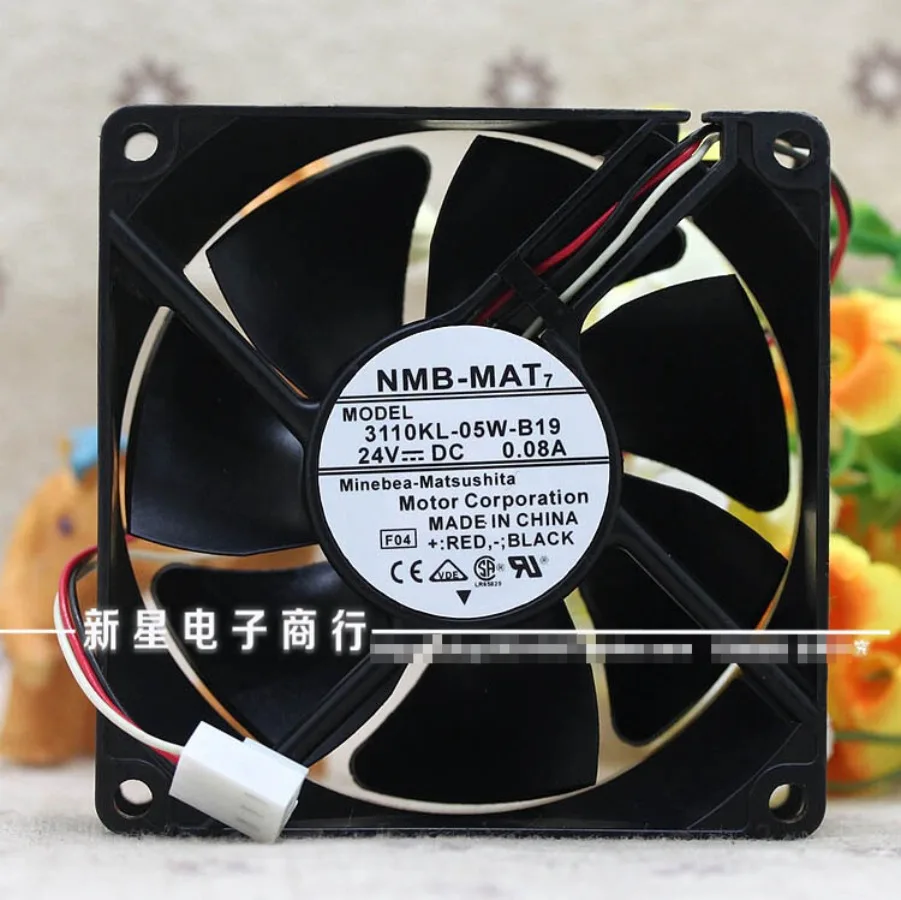 1pcs for NMB 3110KL-05W-B19 24V 0.08A 8025 8cm 80mm Inverter Fan 3pin