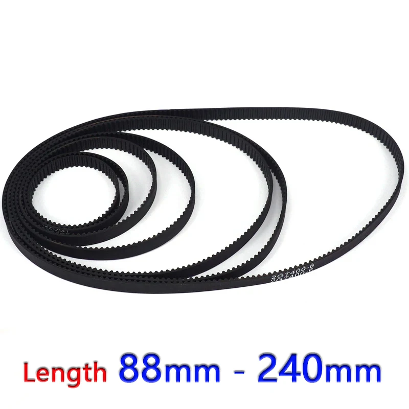 

Width 10mm 2GT Rubber Closed Loop Timing Belt Pitch 2mm Synchronous Belt Length 88 90 94 96 98 100 102 104 112 114mm to 240mm