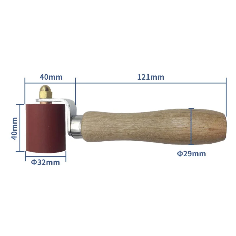 PVC waterproof roll hand roller roller high temperature silicone Teflon brass roller hot air welding gun accessories wooden