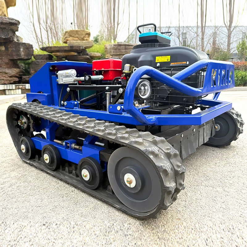 

Customized CE Certified Control Lawn Mower Crawler Wheel Type Automatic Cordless Atv Grass Cutter Machine