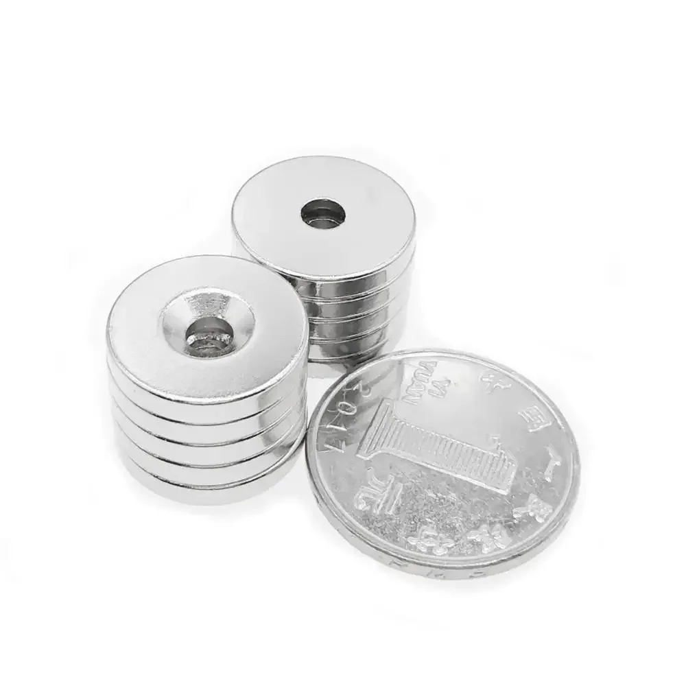 15x3-3/4/5 مللي متر 15x3 مللي متر ثقب 3/Hole4/Hole5mm قطر صغير مغناطيس مستدير مغناطيسي 15x3-4 للثلاجة والمكتب ، DIY بها بنفسك