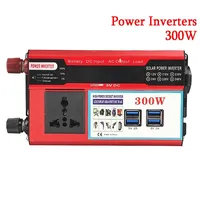 300W Pure Sine Wave Inverter DC 12V/24V To AC 110V/220V Portable Voltage Transformer Power Converter Solar Inverters LED Display