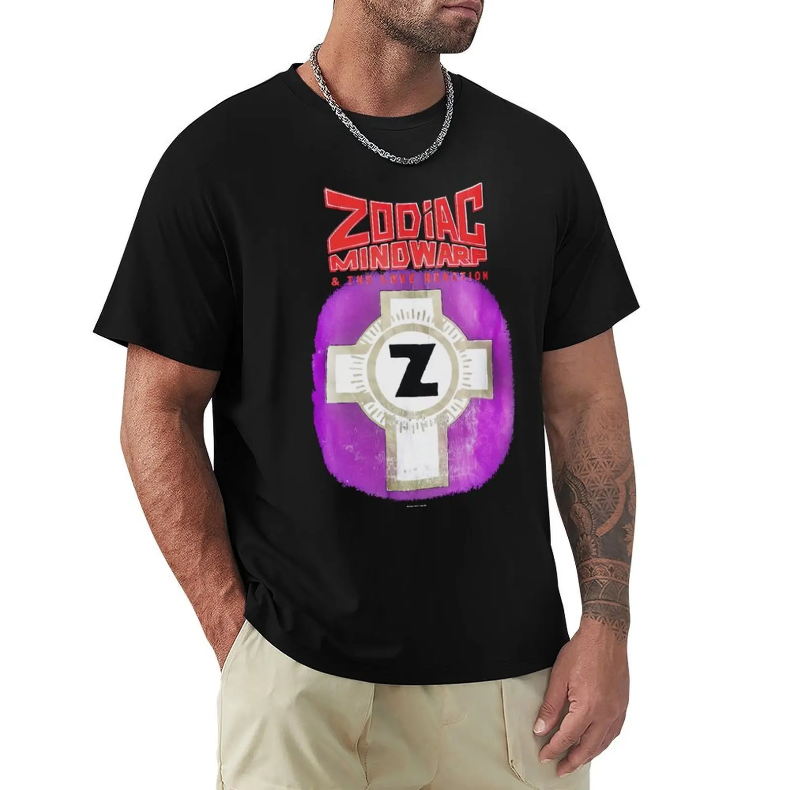 Zodiac Mindwarp Love Reaction 1988 Tour T-Shirt Relaxed Casual Short Sleeve Tee