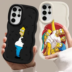 The S-simpsons Cute Case for Samsung Galaxy S20 FE S21 S22 Ultra S23 Plus S24 S25 S25+ S24+ A54 A55 A73 Soft Phone Cover