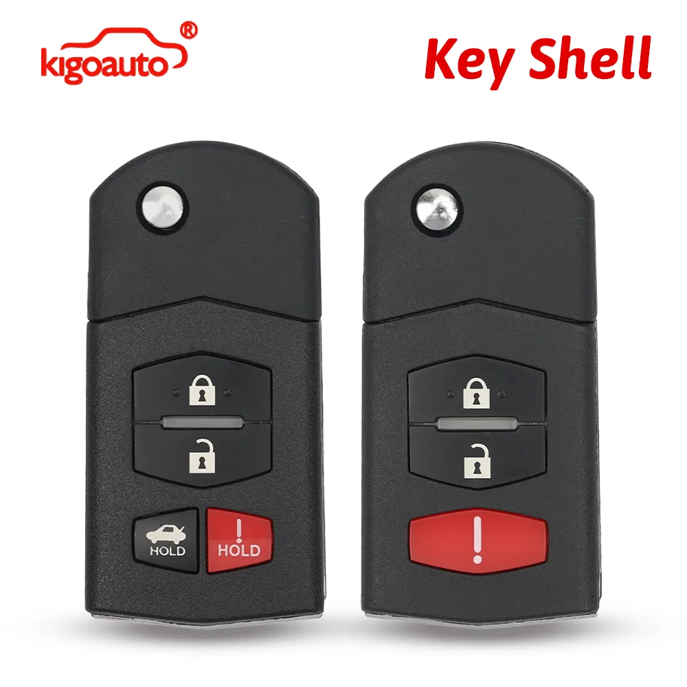 

Корпус для дистанционного ключа kigoauto, 3/4 кнопки, SKE125-01 BGBX1T478 для Mazda 2, 3, 5, 6, CX-7, CX-9, MX-5 Miata 2006-2015