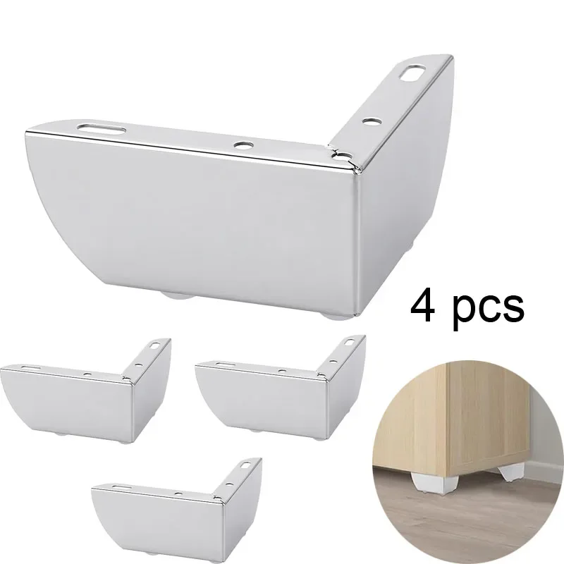 4Pcs Modern Metal Furniture Sofa Cabinet Legs Mounting DIY Replacement Legs Set Furniture Cabinet Foot Legs Sofa Bed Table Feet