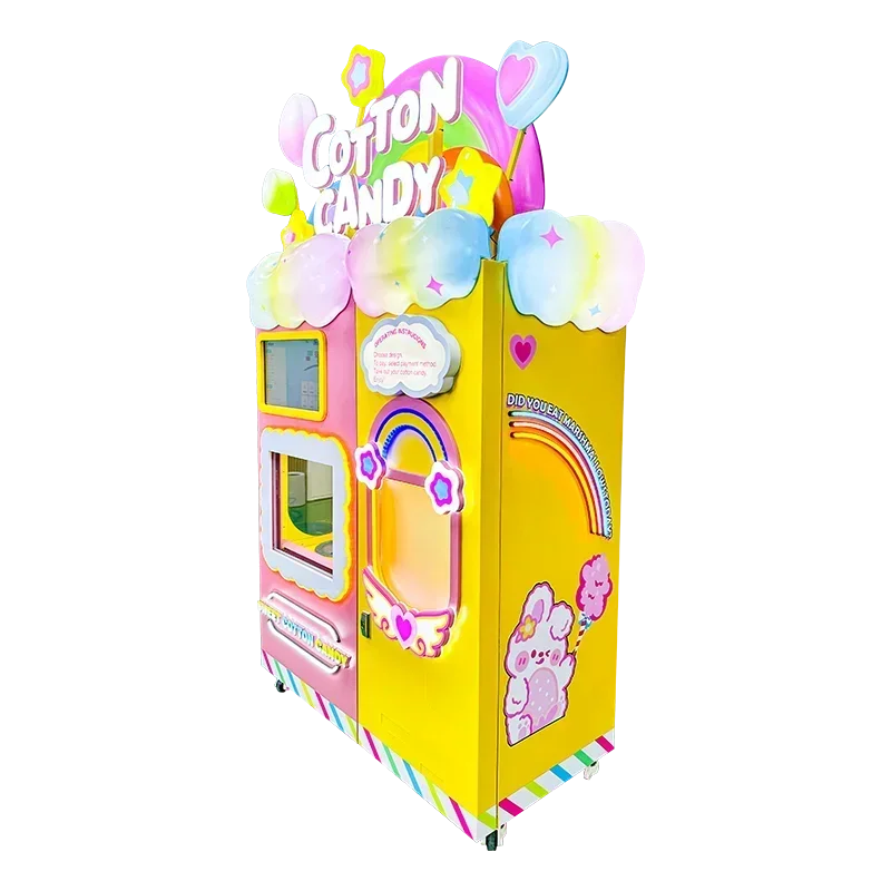 Customized Full Automatic Cotton Candy Machine Cotton Candy Flower Floss Vending Machine Commercial Cotton Candy Machine Fo