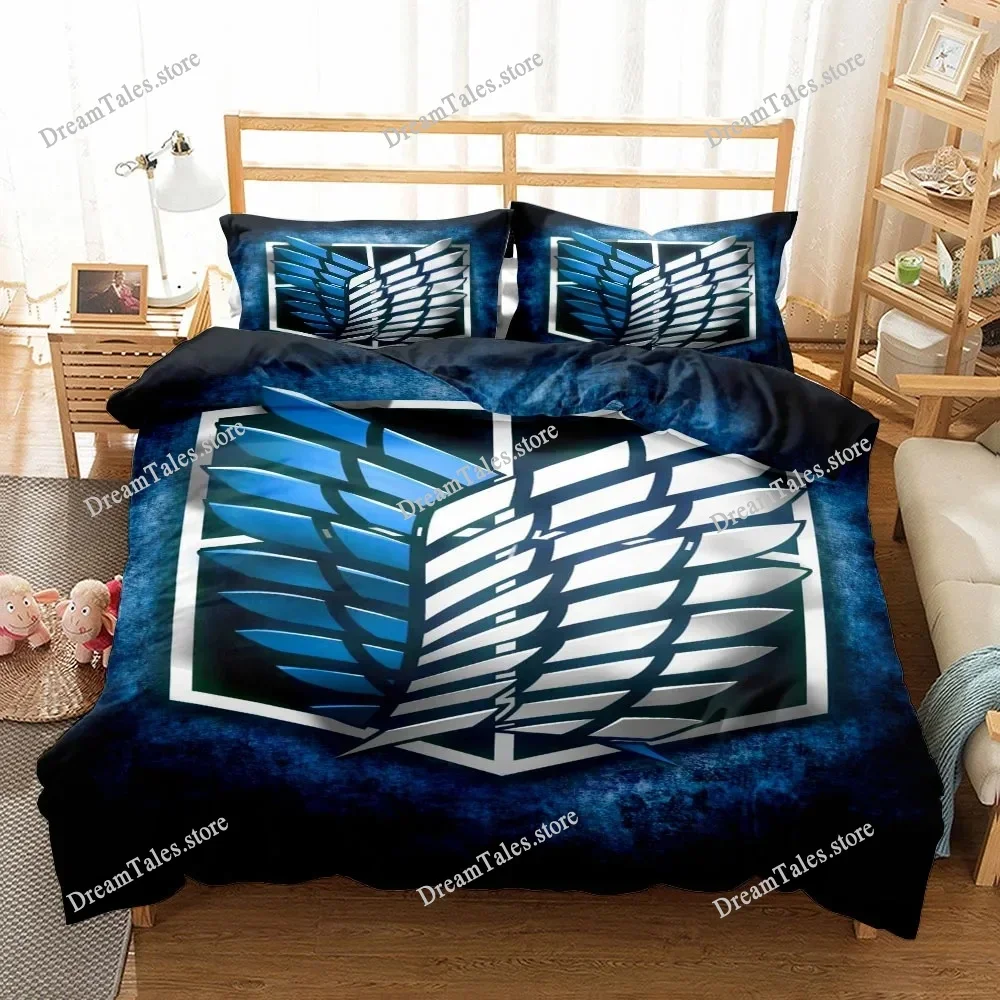 2025 Anime New Titan Attack  Duvet Cover Set King Queen Double Full Twin Single Size Bed Linen Set Home Textileextile