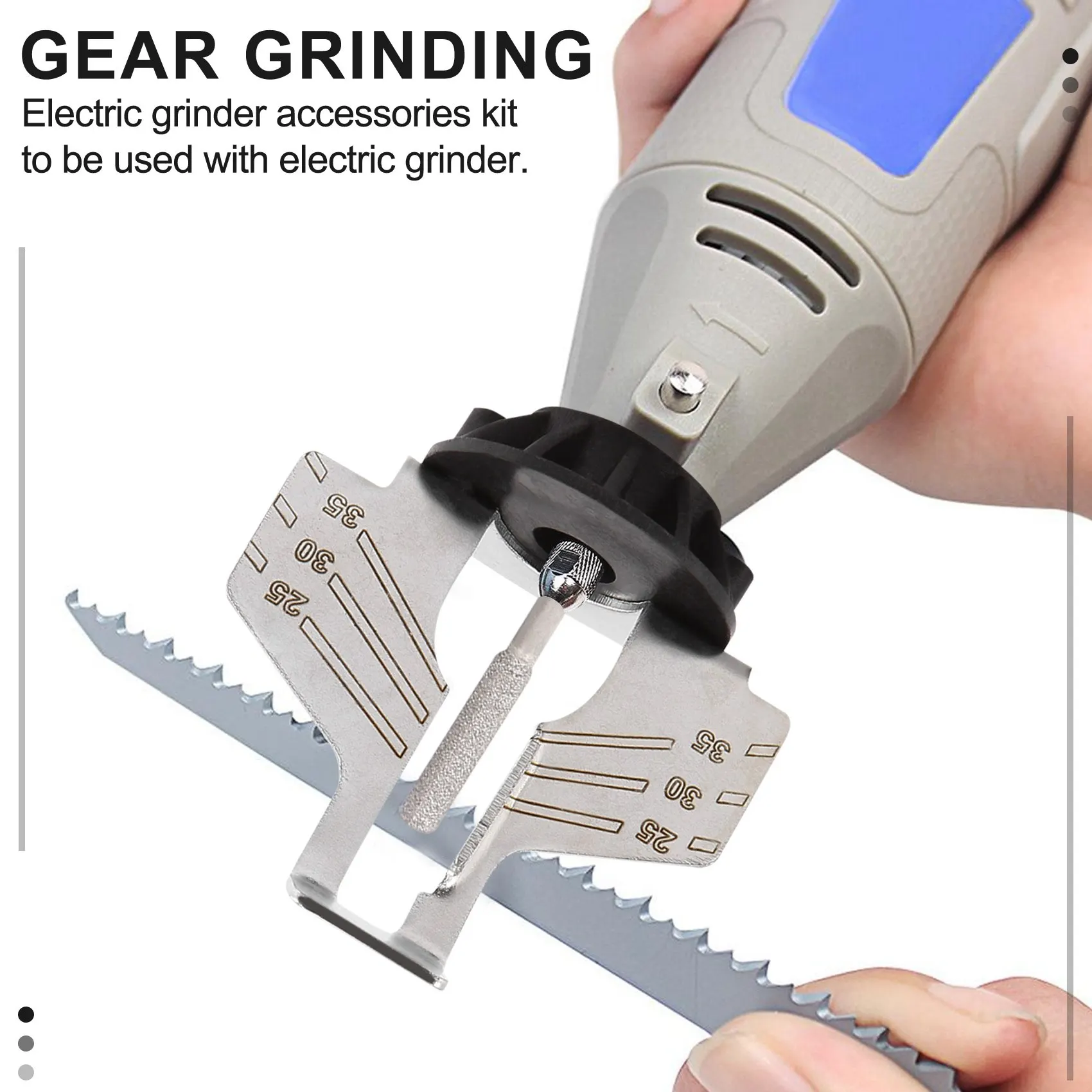 Y42A-Chainsaw Sharpening Kit Electric Grinder Sharpening Polishing Attachment Set Saw Chain Tool Drill Rotary Accessories Set